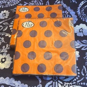 Two packages of luncheon size napkins In Clemson colors! Purple & Orange. 💜🧡💜